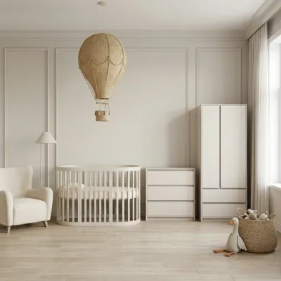 Veres Set mobilier copii Bern Oval (pătuț + comodă + dulap)