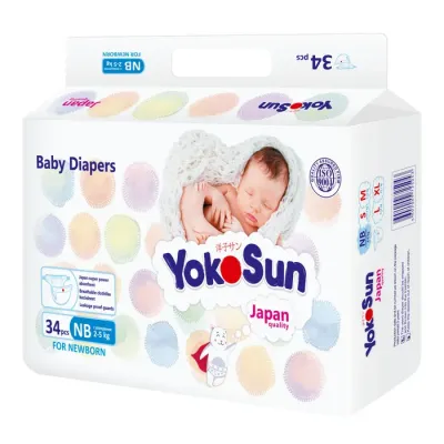 Scutece pt copii YokoSun, NB (2-5 kg), 34 buc.